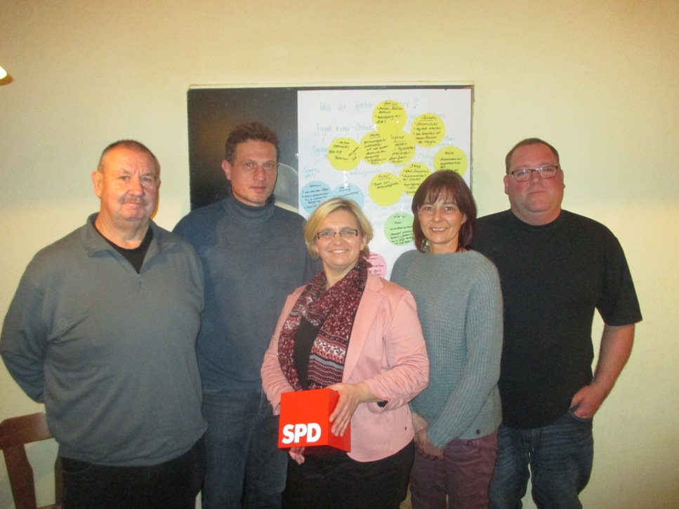 v. l. Jürgen Stürtz,Jürgen Rollmann, Henrike Strauch, Sonja Mücke, Alexander Thron